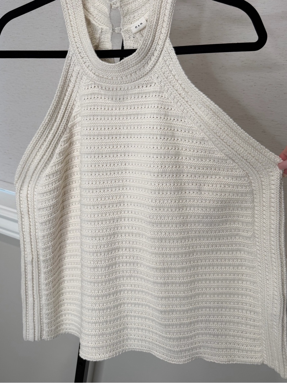 GAP Cream Crochet Knit Halter Top